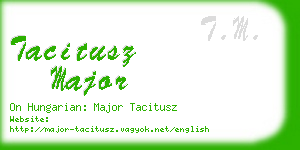tacitusz major business card